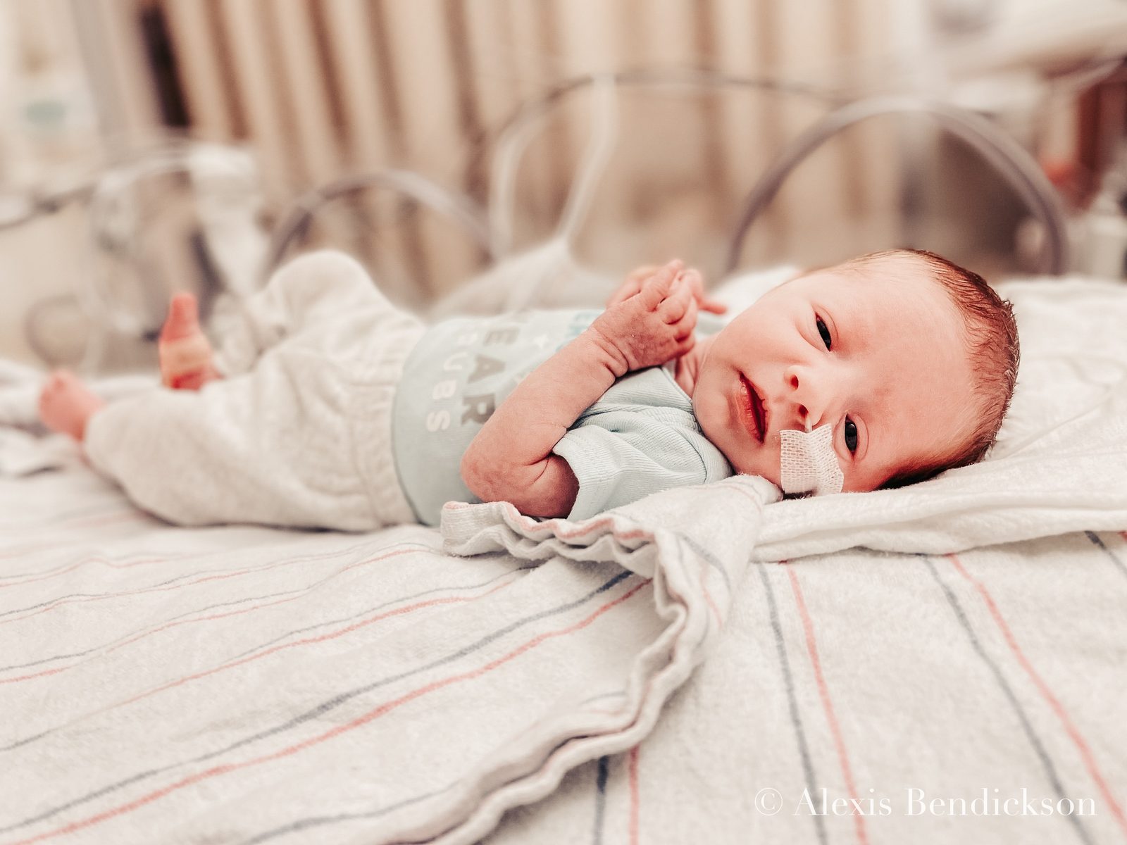 Newborn Emme in the NICU, February 2022